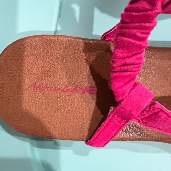 Girls kids AE American Eagle pink sandals 6 NEW NWT fits women’s 8 - Picture 5 of 5